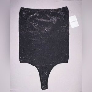 Glitter Tube-Top Bodysuit